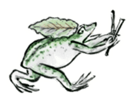 Japanese frog caricature sticker #1502058