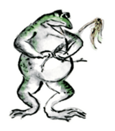 Japanese frog caricature sticker #1502065