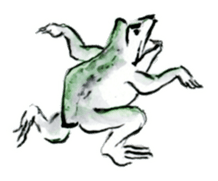Japanese frog caricature sticker #1502067