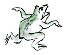 Japanese frog caricature sticker #1502067