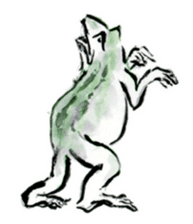 Japanese frog caricature sticker #1502069