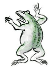 Japanese frog caricature sticker #1502070