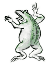 Japanese frog caricature sticker #1502070
