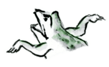 Japanese frog caricature sticker #1502072