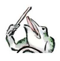 Japanese frog caricature sticker #1502073