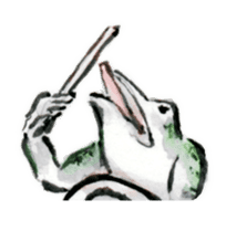 Japanese frog caricature sticker #1502073