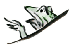 Japanese frog caricature sticker #1502075