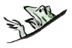 Japanese frog caricature sticker #1502075