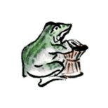 Japanese frog caricature sticker #1502077