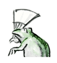 Japanese frog caricature sticker #1502078