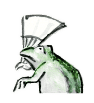 Japanese frog caricature sticker #1502078