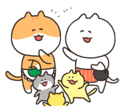 Mama and baby cats sticker #1503884