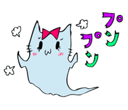 ghost cat and zombie cats sticker #1504709