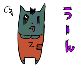 ghost cat and zombie cats sticker #1504711
