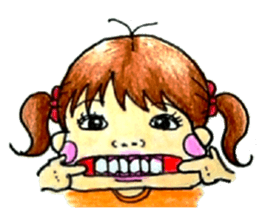 comic faces Pinako sticker #1505570
