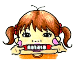 comic faces Pinako sticker #1505570