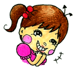 comic faces Pinako sticker #1505575
