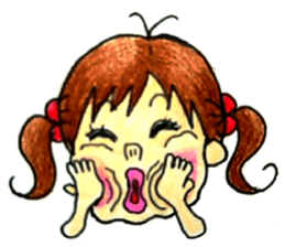 comic faces Pinako sticker #1505579