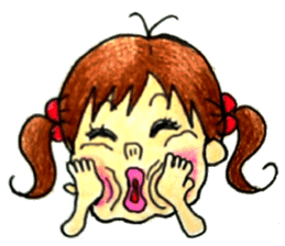 comic faces Pinako sticker #1505579