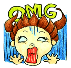 comic faces Pinako sticker #1505586