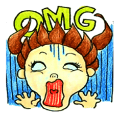 comic faces Pinako sticker #1505586