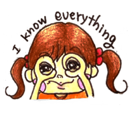 comic faces Pinako sticker #1505598