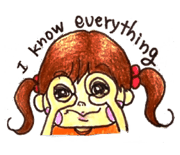 comic faces Pinako sticker #1505598