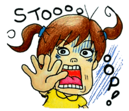 comic faces Pinako sticker #1505599