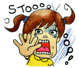comic faces Pinako sticker #1505599