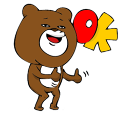 Woman and bear -Are you my friend?- sticker #1505888