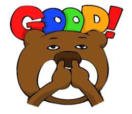 Woman and bear -Are you my friend?- sticker #1505890