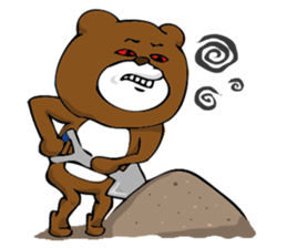 Woman and bear -Are you my friend?- sticker #1505891