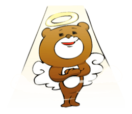 Woman and bear -Are you my friend?- sticker #1505894