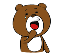 Woman and bear -Are you my friend?- sticker #1505898