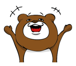 Woman and bear -Are you my friend?- sticker #1505902