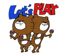 Woman and bear -Are you my friend?- sticker #1505903