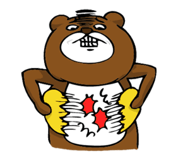 Woman and bear -Are you my friend?- sticker #1505907