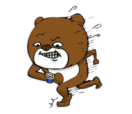 Woman and bear -Are you my friend?- sticker #1505908