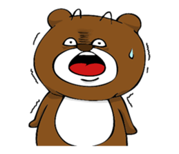 Woman and bear -Are you my friend?- sticker #1505909