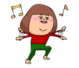 Woman and bear -Are you my friend?- sticker #1505915