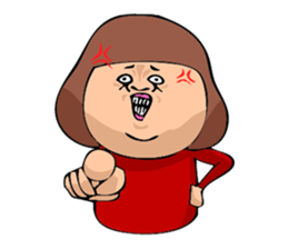 Woman and bear -Are you my friend?- sticker #1505916