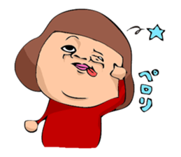 Woman and bear -Are you my friend?- sticker #1505923