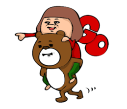 Woman and bear -Are you my friend?- sticker #1505926