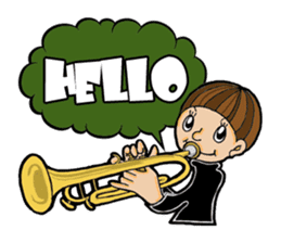 I am a member of the brass band club. sticker #1506449