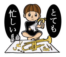 I am a member of the brass band club. sticker #1506469