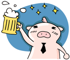 Working Pig, Mr.P! sticker #1508251