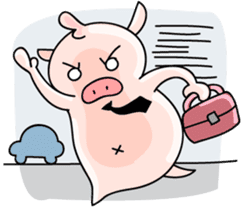 Working Pig, Mr.P! sticker #1508276