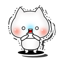 3D cat English edition sticker #1511261