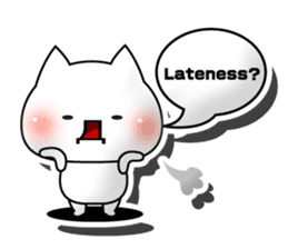 3D cat English edition sticker #1511276