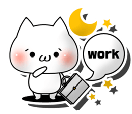 3D cat English edition sticker #1511277